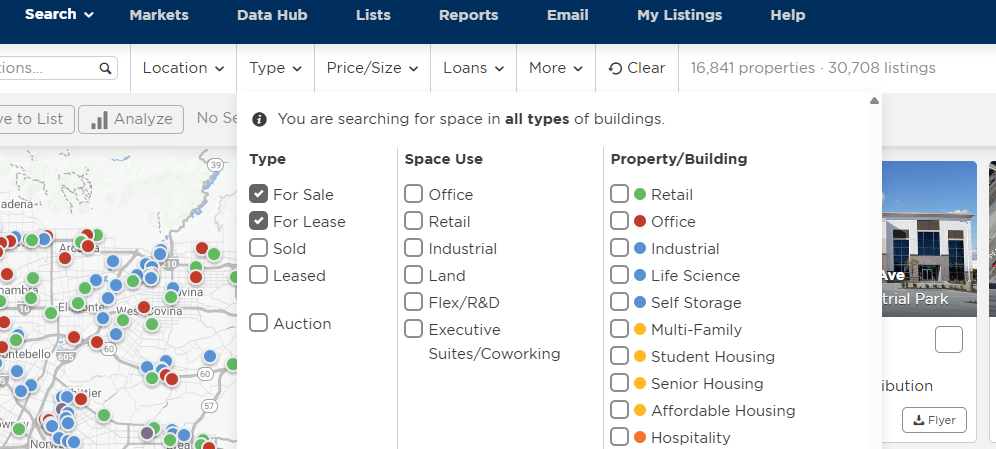 Listings: Searching for Active Listings - AIR CRE
