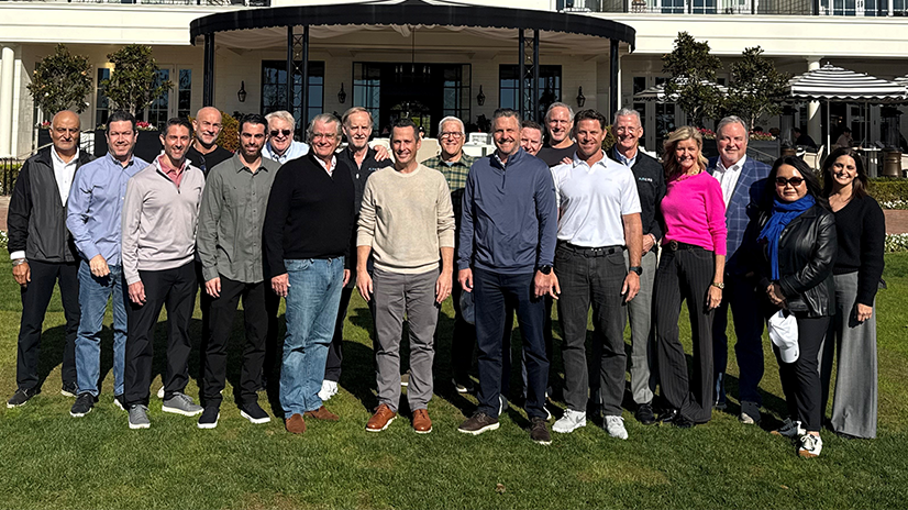 2026 AIR CRE Board of Directors standing outside with a building in the background.